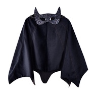 เด็กฮาโลวีนชุดเครื่องแต่งกายสําหรับสาว Batman Robe Cape แม่มด Performance Props อนุบาลชุดเครื่องแต่ง