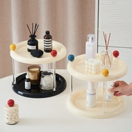 [Hot-Selling Furniture Goods] Dopamine Color Round Small Object Rack Office Desktop Multi-Layer Stor