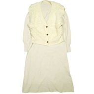 二手 SENSE OF PLACE by URBAN RESEARCH 2023URBAN RESEARCH流蘇背心疊層針織洋裝 AA37-26S102 均碼 象牙白/象牙白。