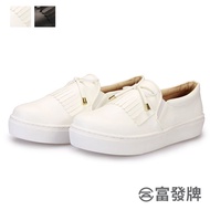Fufa Shoes [Fufa Brand] Korean Ladies Texture Loafers Lazy Casual Flowing White Thick-Soled Parent-Child Women's Flat