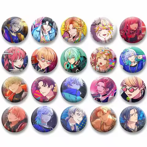 Anime Paradox Live Badge Cosplay Prop Cartoon Figures Anne Faulkner Hajun Yeon Allen Sugasano Brooch
