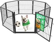 FXW Dog Playpen for Indoor Use - Wide gate and Safe Play, Heavy Duty 24 Inch 8 Panels Dog Pen for Pu