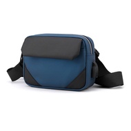 Men Sling Bag Chest Bag Waist Bag Shoulder Bags Waterproof USB Charging Port Crossbody Bag Casual Be
