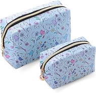 Tinker Squad Cute Floral Makeup Cosmetic Pouch Organizer Kit for Girls Women | Travel Makeup Purse C