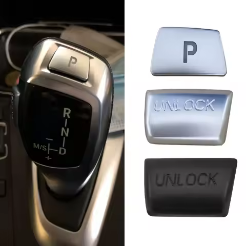 2pcs car shift Gear Knob "P" Unlock Cover For BMW 3 4 5 7 X3 X4 X5 X6 F20 F30 F34 F15 F16 F25