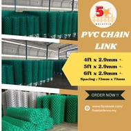 PVC Chain Link 4feet and 5feet Pagar Hijau Chain Link 4kaki dan 5kaki Pagar Kebun Pagar Rumah Pagar Rantai