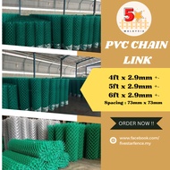 PVC Chain Link 4feet and 5feet Pagar Hijau Chain Link 4kaki dan 5kaki Pagar Kebun Pagar Rumah Pagar 