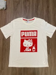 PUMA白色短袖T恤 HELLO KITTY圖案 S