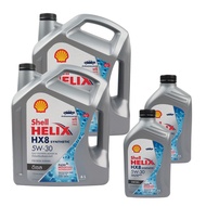 (เก็บคูปองลดเพิ่ม 300 บาท!!) SHELL น้ำมันเครื่อง HELIX HX8 5W-30 5W30 ดีเซล คอมมอนเรล สังเคราะห์แท้ 100% 6 ลิตร (ฟรี 1 ลิตร) (2 แกลลอน)