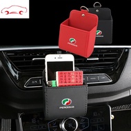 Car Storage Box Auto Vent Outlet Hanging Holder Storage Bag Leather Car Mobile Phone Holder Organizer For Perodua Myvi