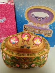 出清 超便宜 有音樂有盒收藏品迪士尼水晶球 擺飾 擺設 珠寶盒 公主水晶球 美女與野獸 貝兒 睡美人奧羅拉 灰姑娘仙杜瑞拉