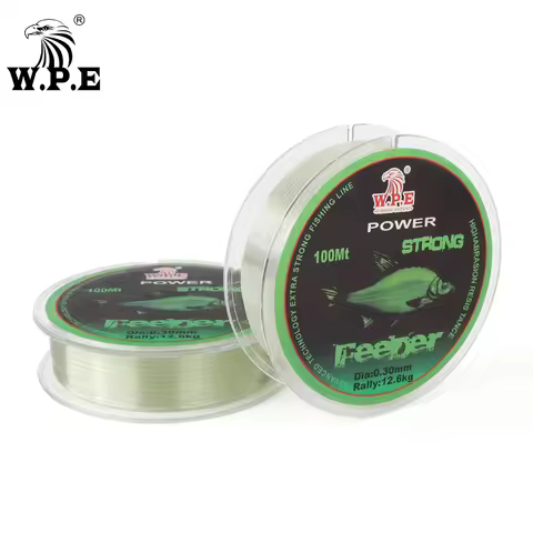 W.P.E FeeDer Nylon Fishing Line 100m 0.20mm-0.60mm Super Strong Monofilament 6.02-37kg Carp Fish Mai