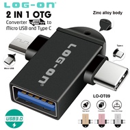 Log ON OTG 2in1 TYPE C MICRO LOOT9 CONVERTER USB 3 TO MICRO AND TYPE C