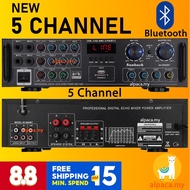 [MALAYSIA STOCK] Sunbuck 5.1 Channel 5CH Power Amplifier Digital Audio Amplifier Karaoke 4 MIC Home Theater FM USB