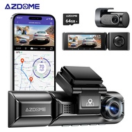【การ์ด SD 64G ฟรี】AZDOME M550 Pro 4K HD รถ Dash Cam พร้อม Night Vision WiFi GPSการบันทึกแบบวนซ้ำWDRติดตั้งง่ายG-Sensing Safty กล้องป้องกันการชน Dashcam 24 ชั่วโมง Park Monitor (ต้องการชุด Hardwire)