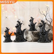 MISSYU Halloween Decoration Ghost Tree Led Night Glow Ghost Lantern Ghost Face Tree Stump Lantern Fe