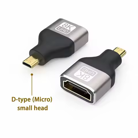 Micro HDMI Adapter 8K 60Hz 4K 120Hz Mini HDMI Male to HDMI 2.1 Female Converter For Sony Prjector Ca