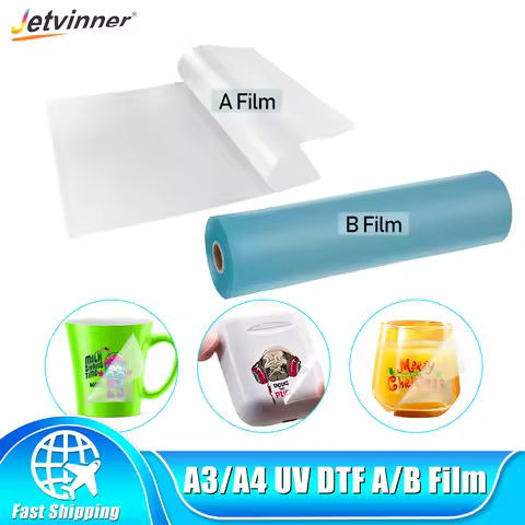 UV DTF AB Film For A3 A4 UV DTF Printer UV DTF Film waterproof LOGO transfer UV DTF film sticker Adh