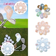 [Lohobby] 9Pcs Golf Club Headcovers Golf Iron Covers Set Protection Guard Fashion