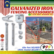 999 [10PC] U-CLIP GALVANISE(GI) GARDEN FENCE / CHROME BRC FENCE FENCING NET & CLIP SCREW / KLIP SKRU
