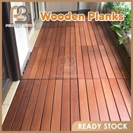 [1PC] Perfect Bath 60cm x 30cm & 30cm x 30cm Deck Outdoor Solid Wood Floor DIY Installation Interloc
