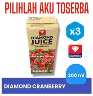 DIAMOND JUICE CRANBERRY Jus Cranberry 200 ml - ( HARGA 3 pcs )