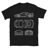 Chevy Corvette C8 Men'S T Shirt Racing Sports Car Stingray Blueprint Tee For Men
