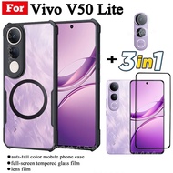 3 in 1 Vivo V50 Lite 5Gกันกระแทกเคสโทรศัพท์แม่เหล็กชาร์จไร้สายสติกเกอร์สําหรับVivo V50Lite V40 Lite