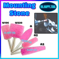 6mm MOUNTED POINT MOUNTED WHEEL GRINDING STONE W SHAPE STONE BURR MATA BATU POLISH STONE 65-MWA01- 6