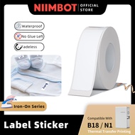 NIIMBOT N1 B18 Iron On Name Label On Clothing, Refill Paper Tape Roll Waterproof Sticker