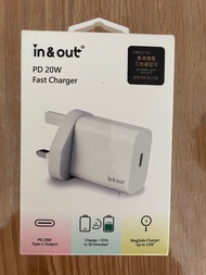in&amp;out PD 20W 快速充電器