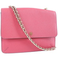 二手 Tory Burch 鏈條單肩包，79161-1-02111，粉紅色皮革，女士。