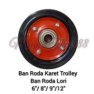 INDOYAMA 9" OUTER RUBBER TIRE WHEELS 9 INCH TRUNK CART TROLLEY WHEELS