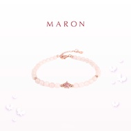 MARON - สร้อยข้อมือ (โซ่เงิน) X อัญมณีมงคล เสริมดวงประจำวัน | My Lucky Stars Chain Bracelet with Rose Quartz &amp; Pink Tourmaline เงินแท้ พลอยแท้ ชุบทองชมพู Rose Gold