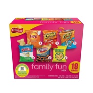 Frito-Lay Snacks Family Fun Mix Chips Variety Pack Ruffles Fritos Cheetos Lays Funyuns18 Count(Pack 