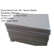 200GSM A3 Brief Card Paper - BC - Manila Paper 200gsm A3 50 Sheets