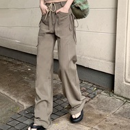 ILYB TOP★WOADA Cargo Pants Women Big Pockets Vintage Trousers High Waisted Joggers Ladies Fashion Sw