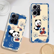 DY-315 Clear Case for All Types of XIAOMI REDMI NOTE 12 4G PANDA MOTIF Mobile Phones
