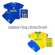 BRAZIL FOOTBALL JERSEY/ NEWEST BRAZIL KIDS FOOTBALL SHIRT SET 2022-2023 Kids Jersey Football Jersey 