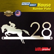 House Number Plate Nombor Rumah 门牌 Stainless Steel 304 白钢门牌 U Series105