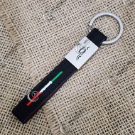GANTUNGAN VESPA ITALY ITALY FLAG PREMIUM IMPORT MOTORCYCLE KEYCHAIN - SILVER LOGO