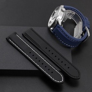 ((Ready Stock) Silicone Watch Strap Adapt to Tissot Langqin Huawei Meidu Rudder West Iron City Rubber Bracelet Men Women 20 22mm 4.23