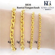 Emas 916 Gelang / Rantai Tangan Sauh / Matahari | Gold 916 Bracelets - BK16