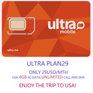 USA Ultra Mobile Plan 10GB 4G for 30DAYS Including 29USD FIRST MONTH RENT