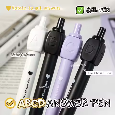 The Answer Pen - Twist Fidget Click Gel Pen Quick-Dry Ink for Exam Study Office Sensory Stress Relie