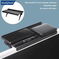 STUDYTOOL Adjustable TV Screen Top Shelf Computer Monitor Desktop Screen Top Storage Rack TV Media B
