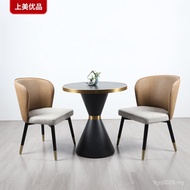 Foshan Commercial Light Luxury Chair One Table Negotiation Table Chair Leisure Leisure Sales Studio 