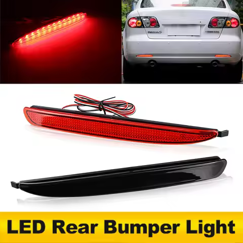 2X led Rear Bumper Reflector Light For Mazda 6 03-08 For Mazda6 Atenza Sport Mazdaspeed DBA-GG3S DBA