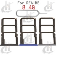 For Realme 8 4G Sim Card Tray Slot Holder Card Holder Reader SD Slot Adapter Replacement Parts