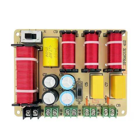 Passive 2 Treble 1 Midrange 1 Bass Crossover 4 Way Audio Speaker Network High Mid Low Filter Frequen